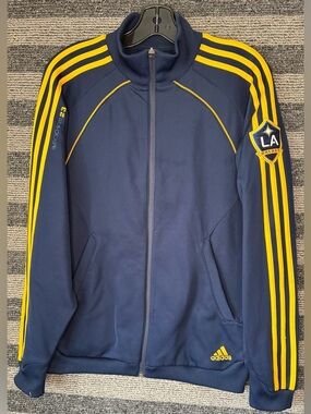 2007 Adidas David Beckham LA Galaxy MLS Soccer Track Jacket Men’s Large EUC
